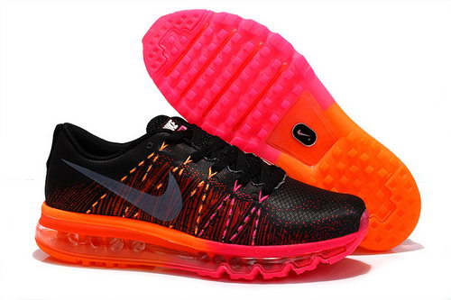 Nike Air Max 2014 Womens Shoes Black Orange Red Silver Factory Store